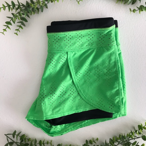 Athleta Pants - ATHLETA Lime Green Athletic Shorts Small Pocket
